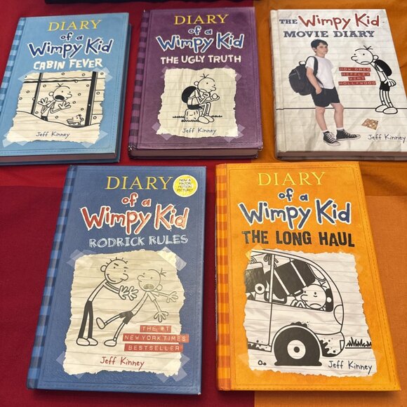 Diary of a Wimpy Kid Book Lot Of 5 by Jeff Kinney. Hardcover Various. Brand New! - Picture 1 of 8